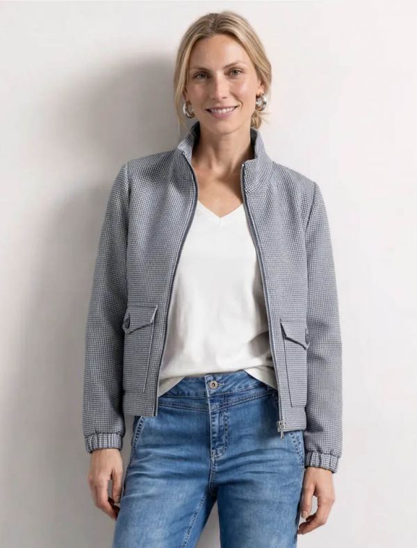 Maglia in felpa aperta Street One - blu