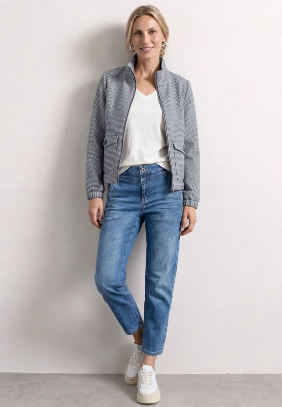 Maglia in felpa aperta Street One - blu