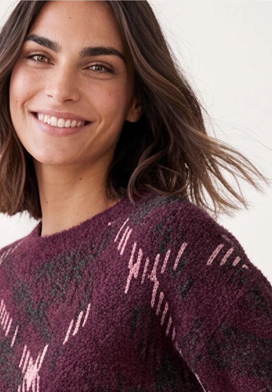 Pullover manica lunga Street One - bordeaux