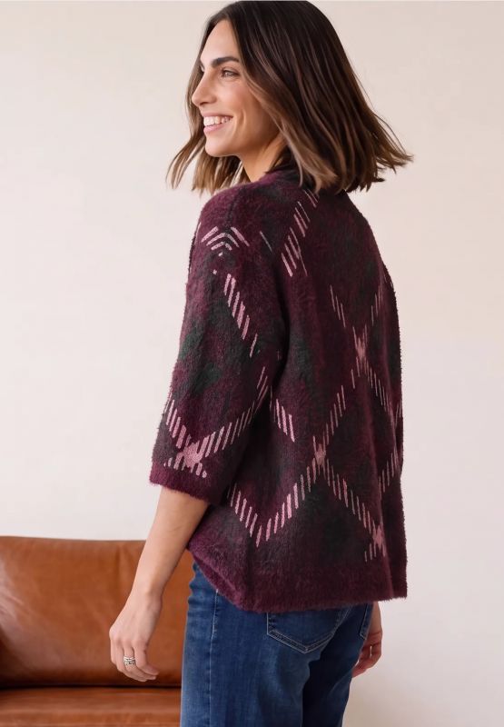 Pullover manica lunga Street One - bordeaux