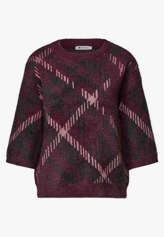Pullover manica lunga Street One - bordeaux