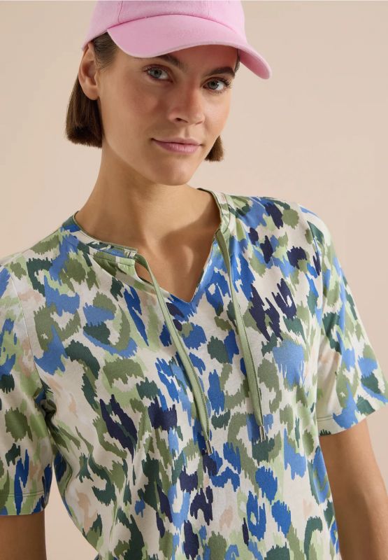 T-shirt manica corta curvy Cecil - verde