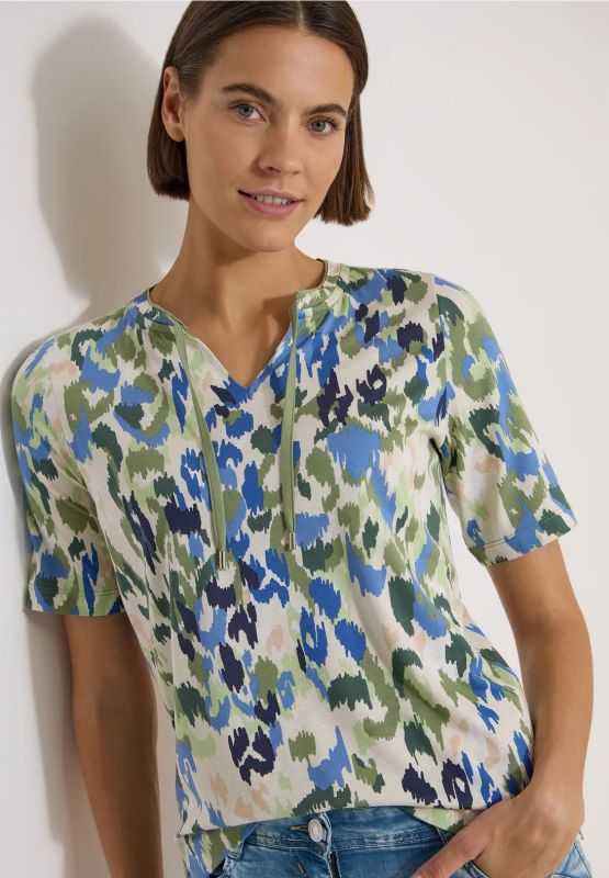 T-shirt manica corta curvy Cecil - verde