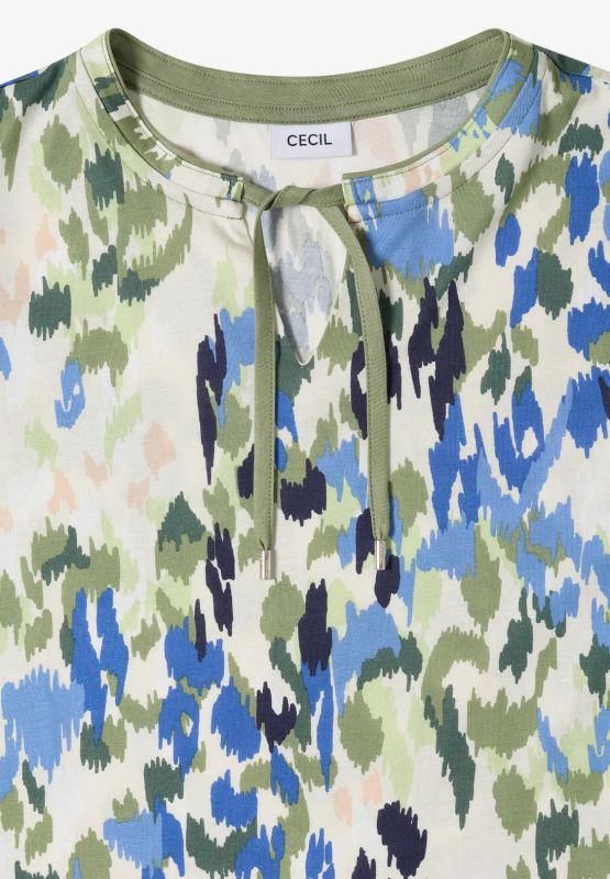 T-shirt manica corta curvy Cecil - verde