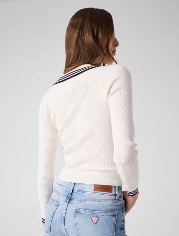 Maglia manica lunga Guess Jeans - bianco