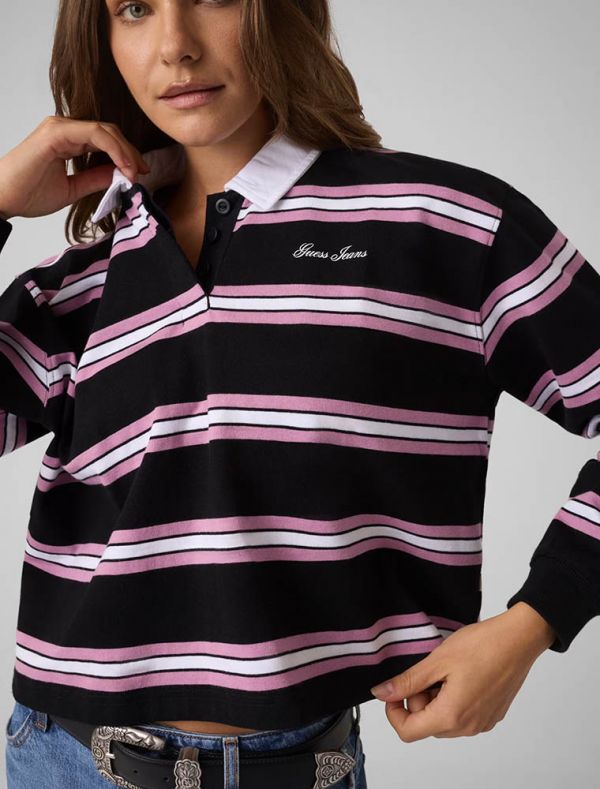Polo manica corta Guess Jeans - nero viola