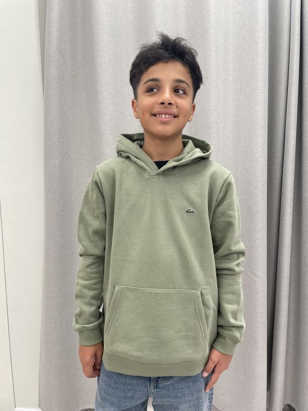 Maglia in felpa cappuccio Lacoste - verde militare