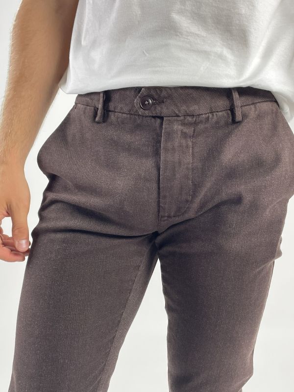 Pantalone casual Teleria Zed - wenge'