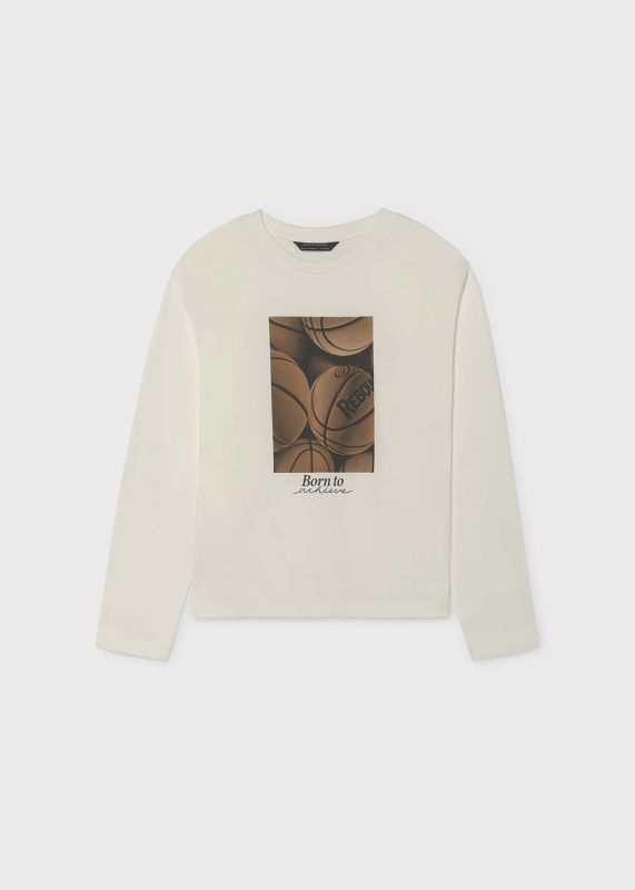 T-shirt manica lunga Mayoral - panna
