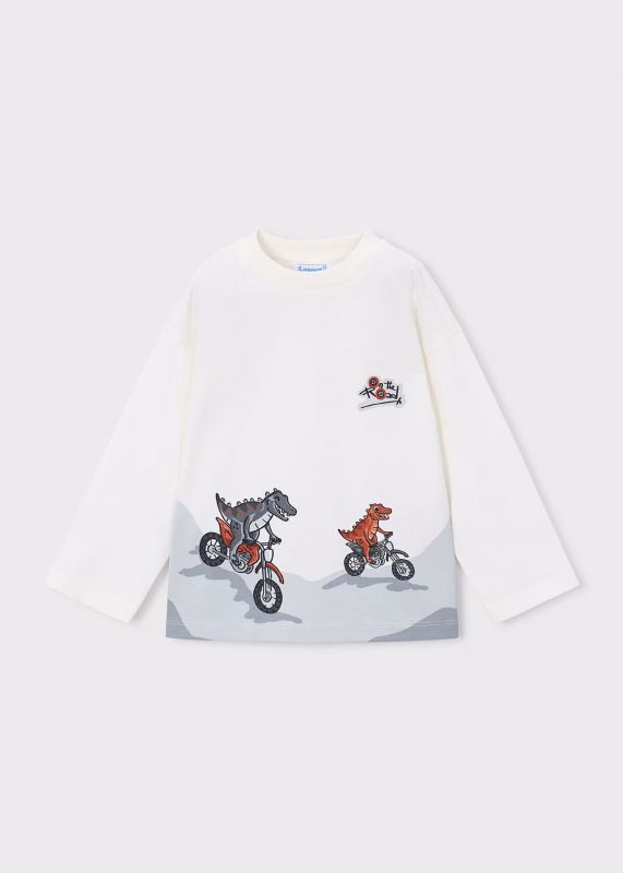 T-shirt manica lunga Mayoral - panna