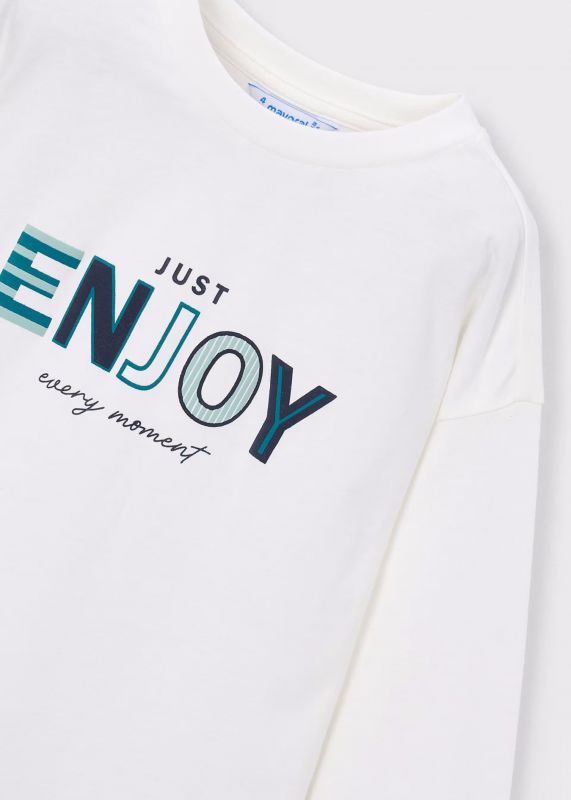 T-shirt manica lunga Mayoral - panna