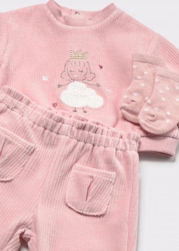 Completo 2 pezzi Newborn - rosa