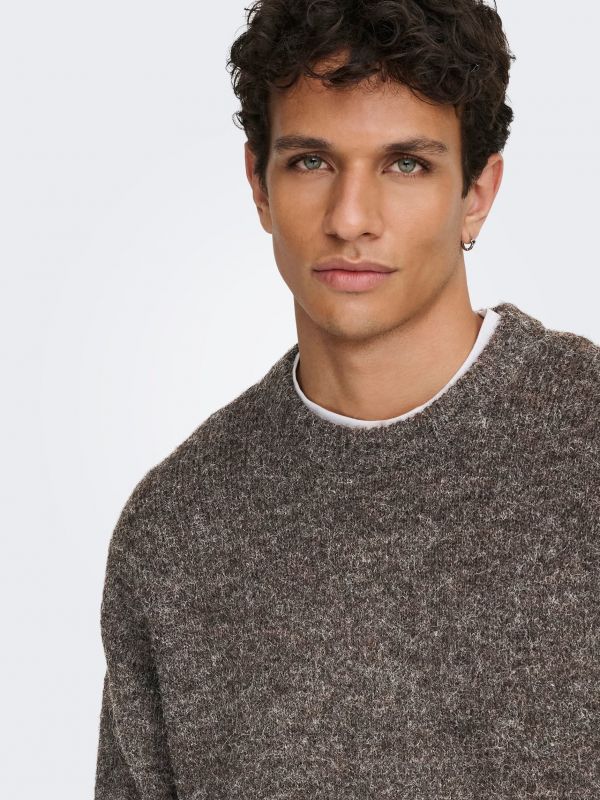 Maglia manica lunga Only & Sons - marrone