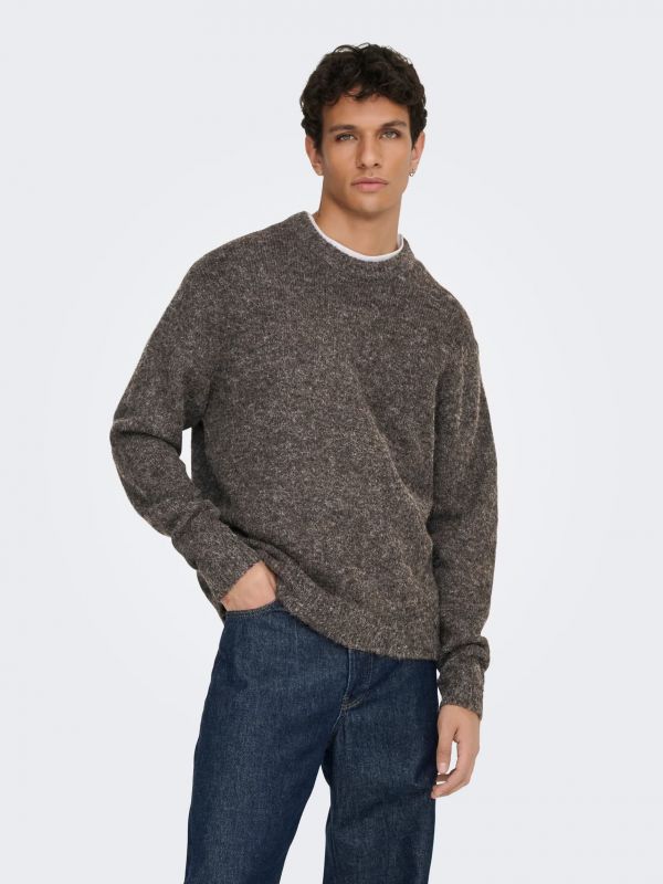 Maglia manica lunga Only & Sons - marrone
