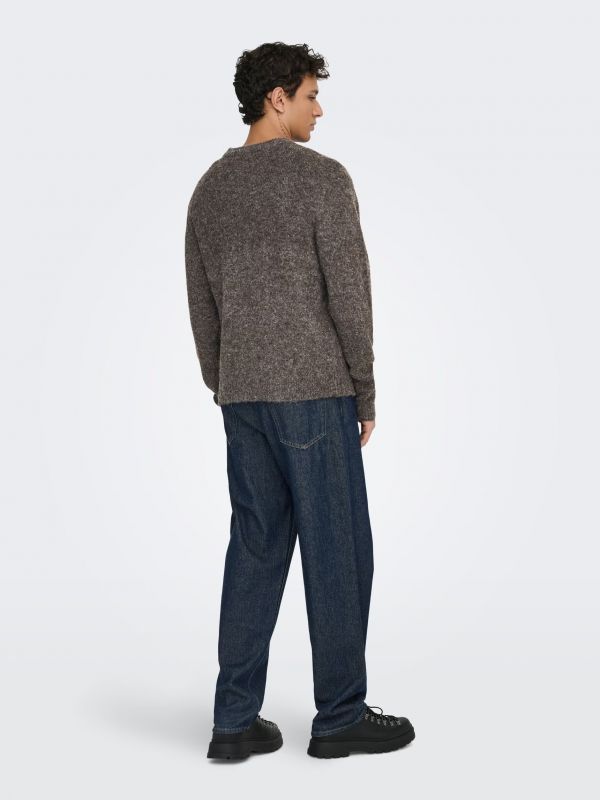 Maglia manica lunga Only & Sons - marrone