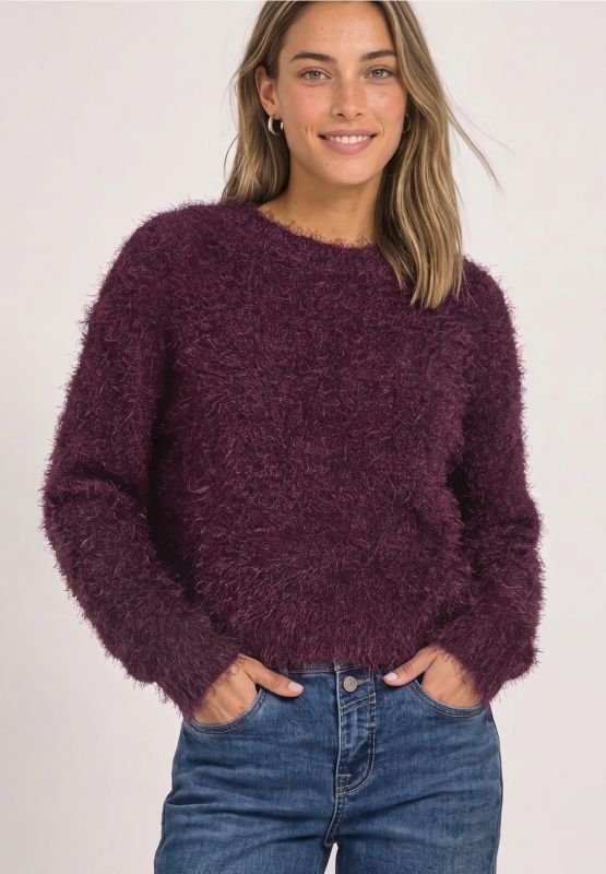Pullover manica lunga Street One - rouge