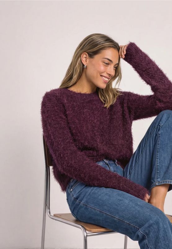 Pullover manica lunga Street One - rouge