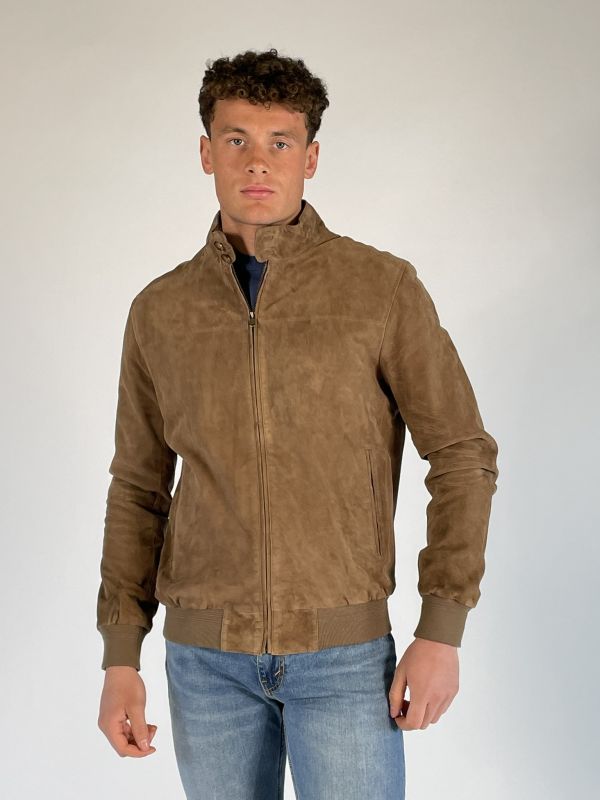 Giubbino in pelle Talenti - tortora