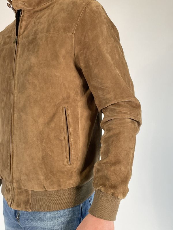 Giubbino in pelle Talenti - tortora