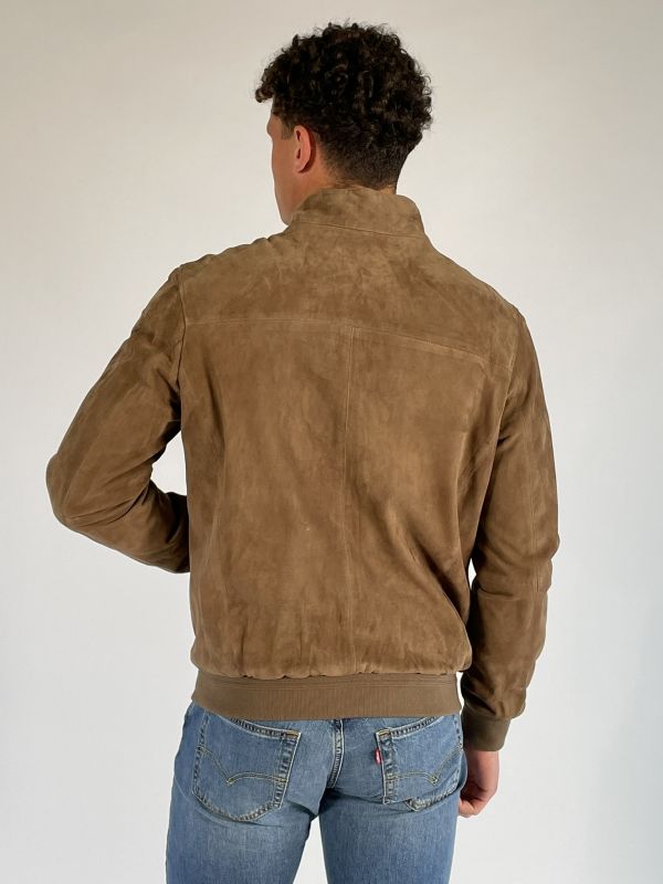 Giubbino in pelle Talenti - tortora