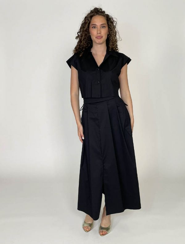 Camicia manica corta Rinascimento - nero
