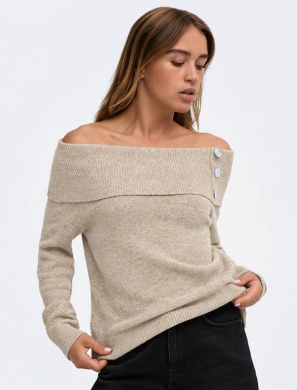 Maglia manica lunga Jdy - taupe