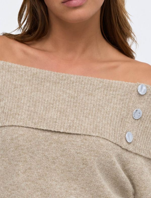 Maglia manica lunga Jdy - taupe