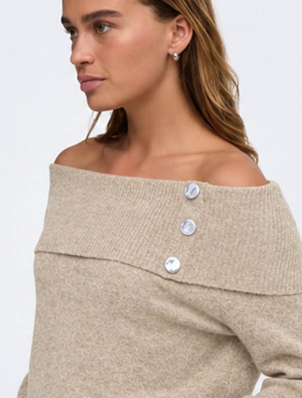 Maglia manica lunga Jdy - taupe