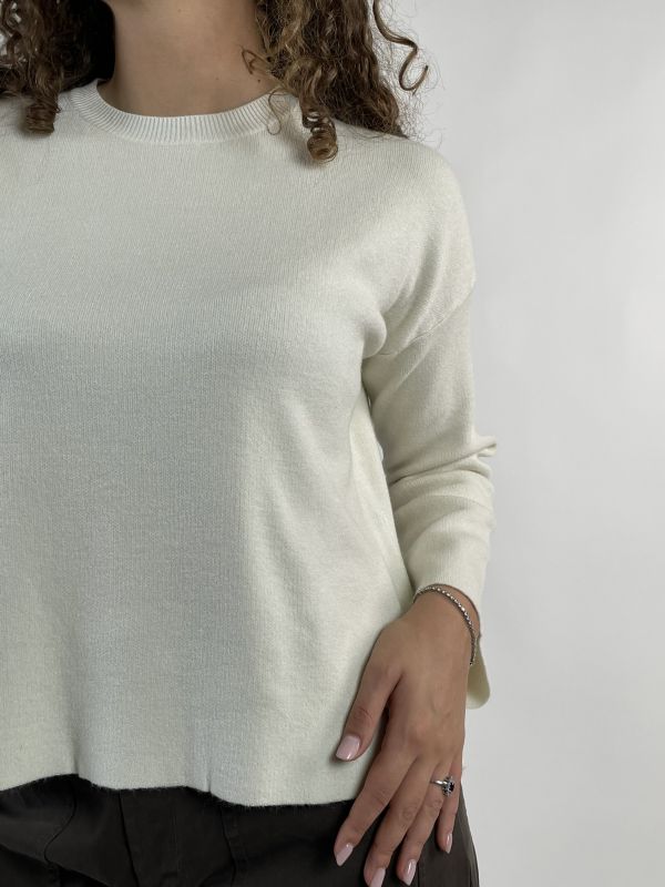 Maglia manica lunga Knit - San Babila - burro