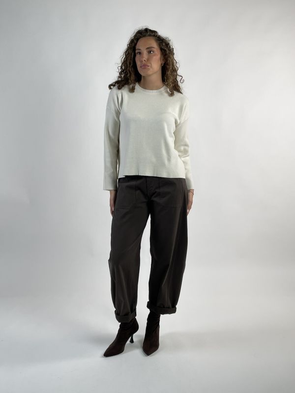 Maglia manica lunga Knit - San Babila - burro