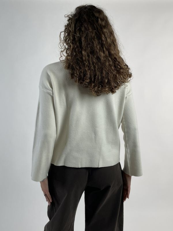Maglia manica lunga Knit - San Babila - burro