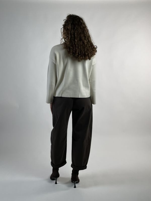 Maglia manica lunga Knit - San Babila - burro
