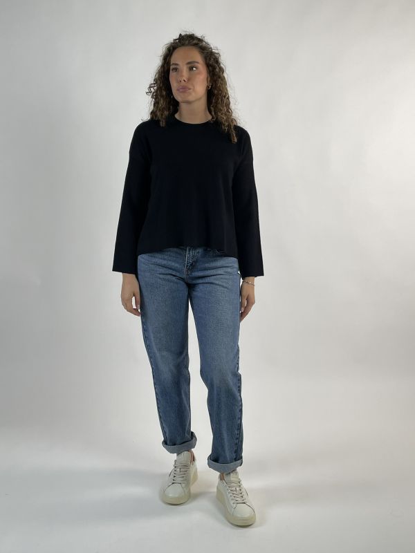 Maglia manica lunga Knit - San Babila - nero