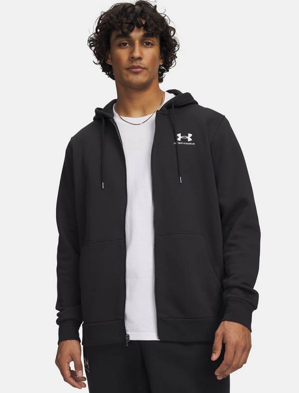 Felpa sportiva aperta Under Armour - black