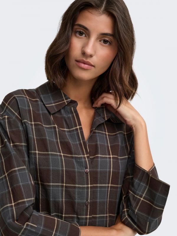 Camicia manica lunga Jdy - cioccolato
