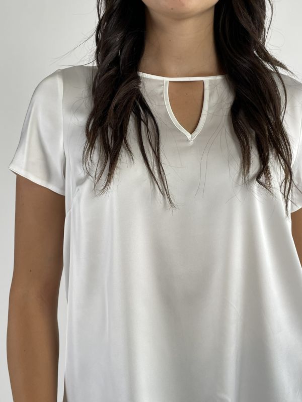 Camicia manica corta Rinascimento Curvy - bianco