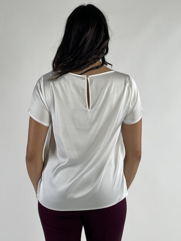Camicia manica corta Rinascimento Curvy - bianco
