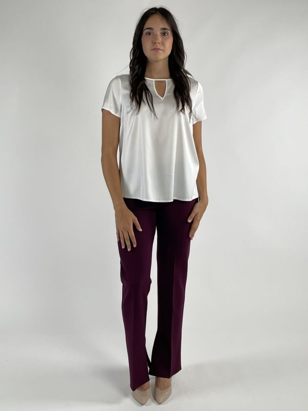 Camicia manica corta Rinascimento Curvy - bianco
