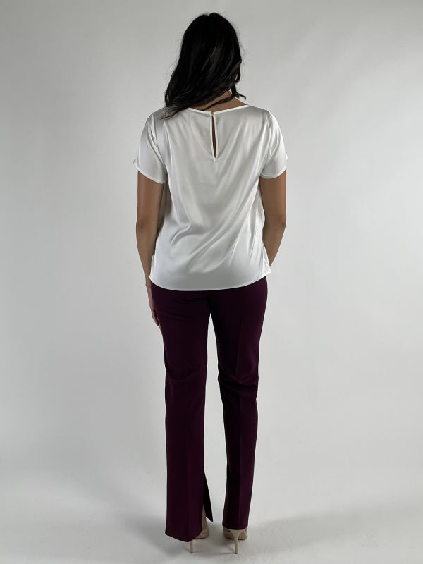Camicia manica corta Rinascimento Curvy - bianco