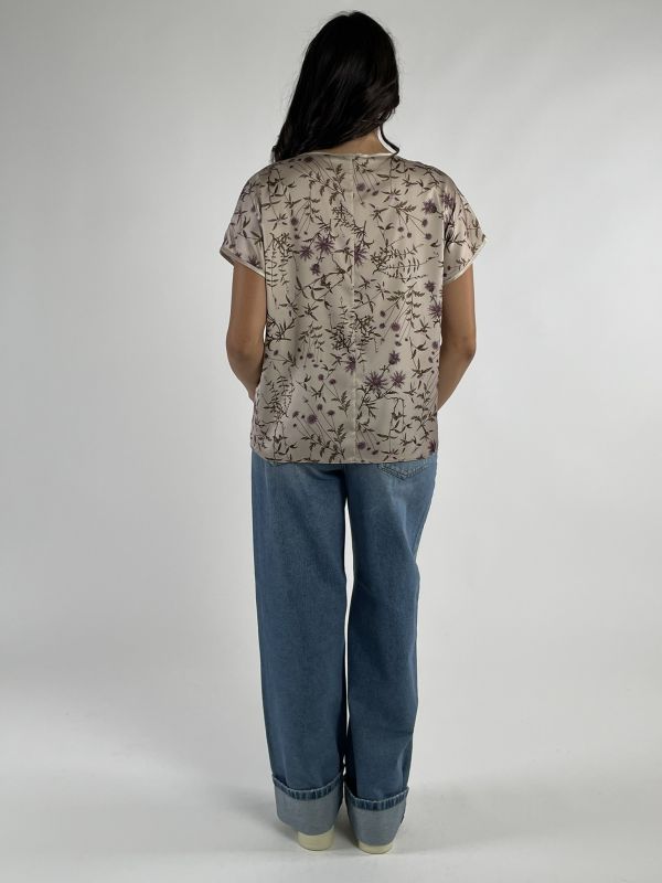 Camicia manica corta Rinascimento Curvy - rosa antico