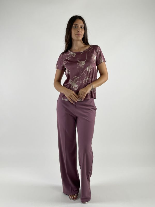 Camicia manica corta Rinascimento - rosa antico