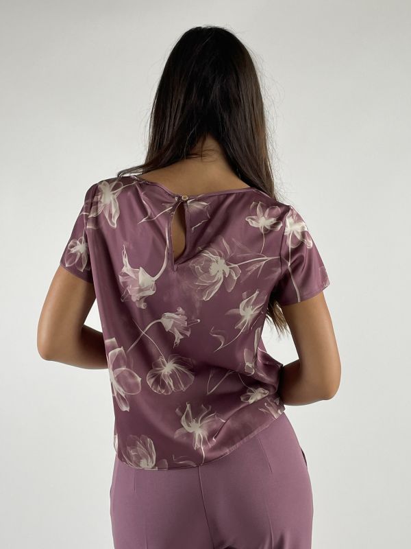 Camicia manica corta Rinascimento - rosa antico
