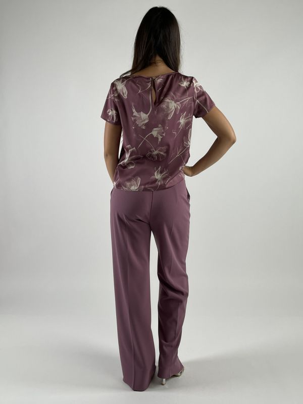 Camicia manica corta Rinascimento - rosa antico