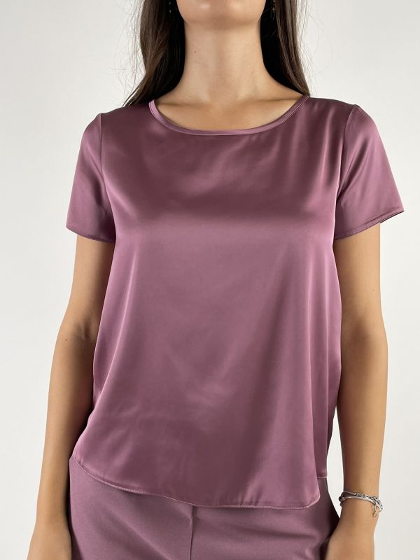 Camicia manica corta Rinascimento - rosa antico