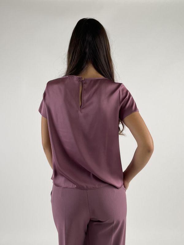 Camicia manica corta Rinascimento - rosa antico