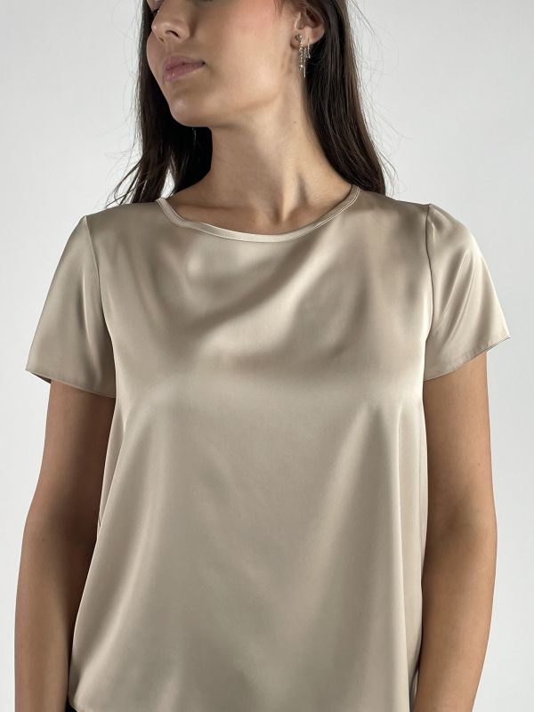 Camicia manica corta Rinascimento - tortora