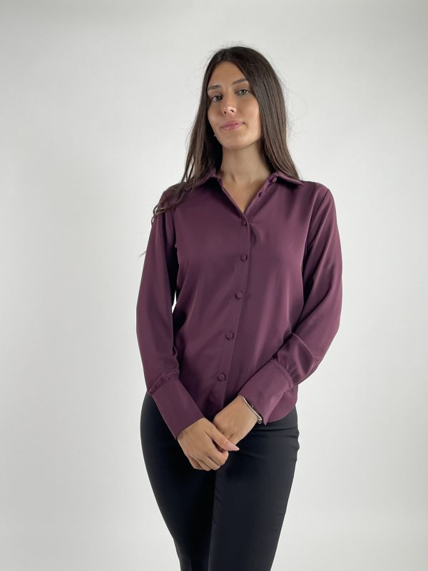 Camicia manica lunga giovane Rinascimento - bordeaux