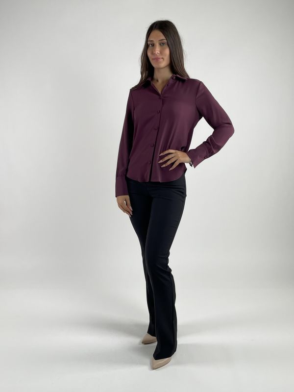 Camicia manica lunga giovane Rinascimento - bordeaux