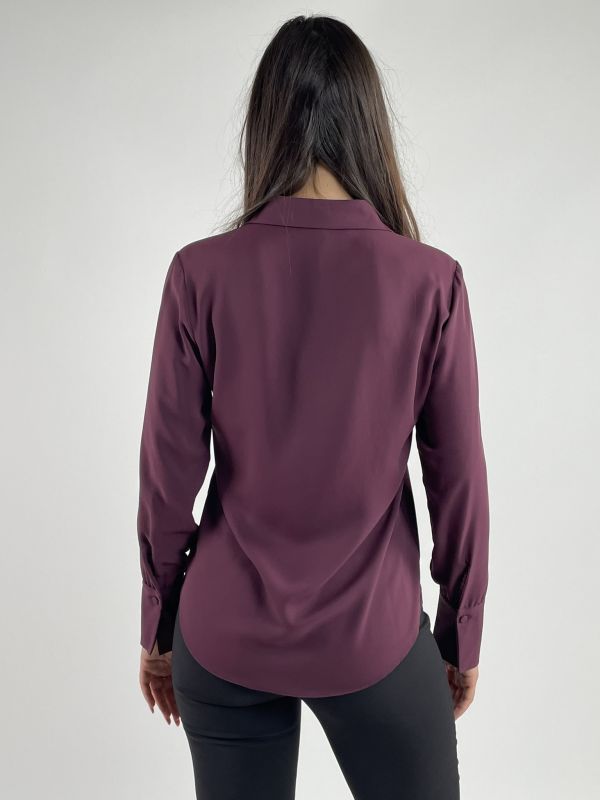 Camicia manica lunga giovane Rinascimento - bordeaux