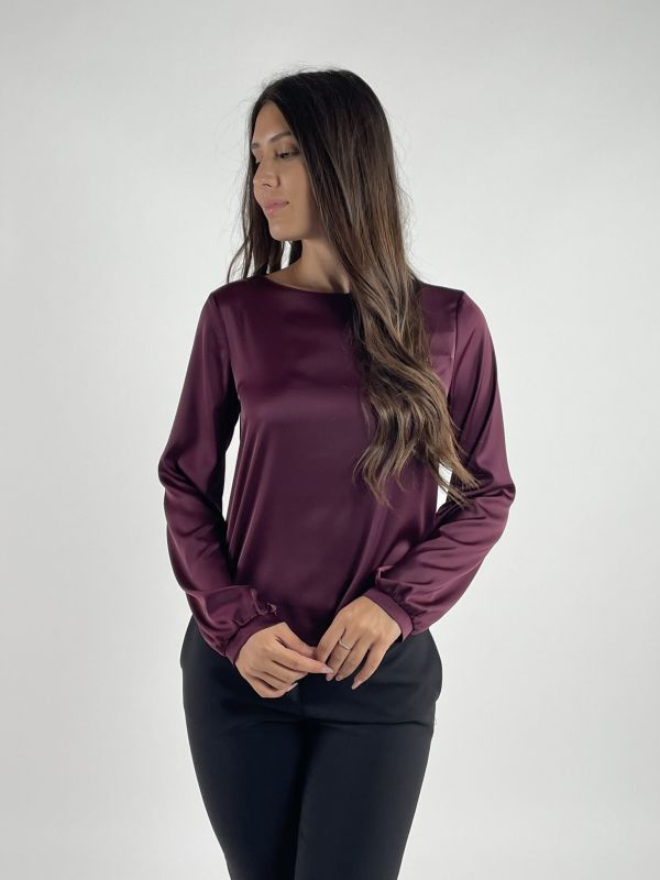 Camicia manica lunga giovane Rinascimento - bordeaux